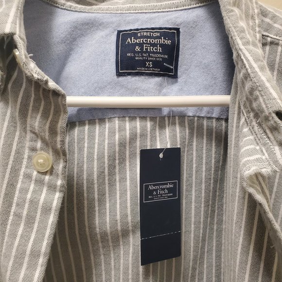 Abercrombie & Fitch Thick Cotton Pinstripe Shirt NWT - Picture 4 of 4